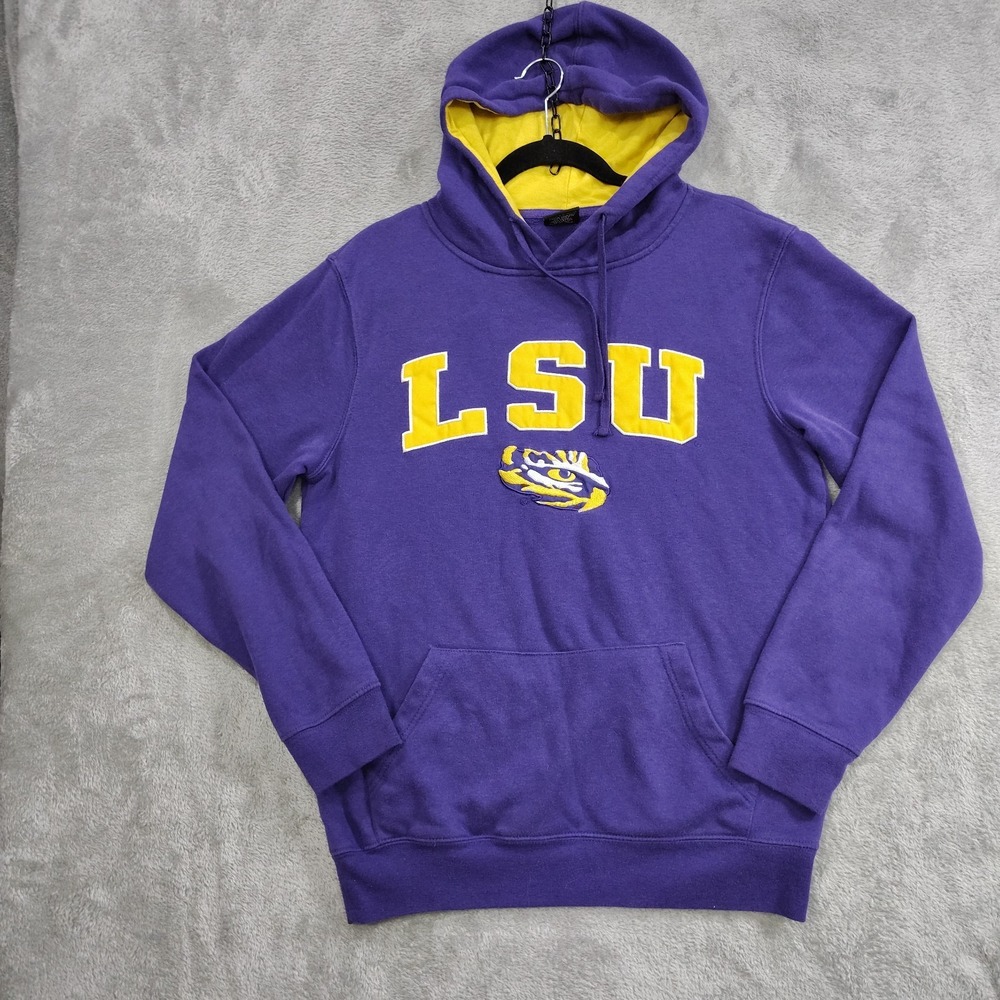 LSU Tigers Colosseum Men's S Pullover Hoodie Jacket‎ Contrast Hood Fleece